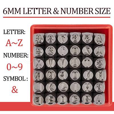 Iron Seal Stamps Set AJEW-F039-02-1