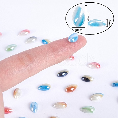 Opaque Glass Cabochons GGLA-BC0001-002-1