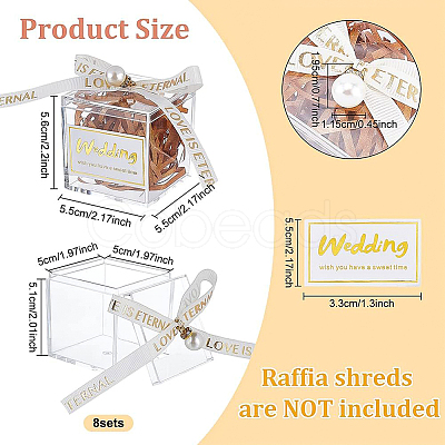 Square Transparent Acrylic Candy Gift Boxes CON-WH0088-15A-1