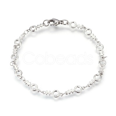 Tarnish Resistant 304 Stainless Steel Link Chain Bracelets BJEW-P239-20-1