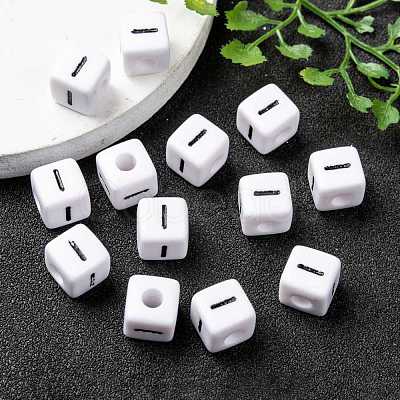 Letter Acrylic European Beads OPDL-R050-10mm-I-1