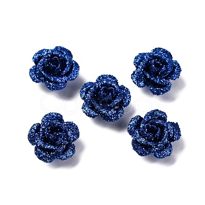 3D Rose Flower Baking Paint Aluminum Beads FIND-L019-01A-1