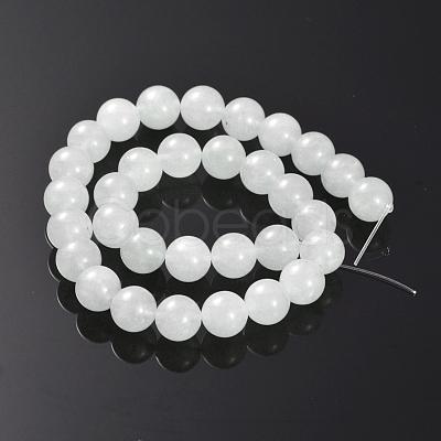 Natural White Jade Bead Strands G-J276-50-12m-1