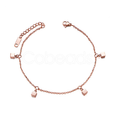 SHEGRACE Titanium Steel Charm Anklet JA105A-1