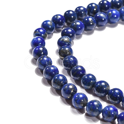 Natural Lapis Lazuli Beads Strands X-G-G423-6mm-AB-1