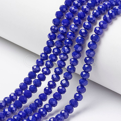 Opaque Solid Color Imitation Jade Glass Beads Strands EGLA-A044-P1mm-D07-1