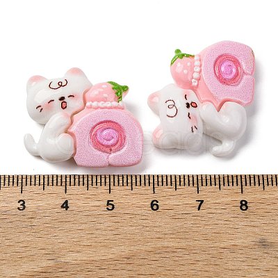 Cat Theme Opaque Resin Cabochons CRES-Z010-01E-1