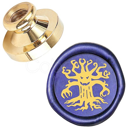 Wax Seal Brass Stamp Head AJEW-WH0209-306-1