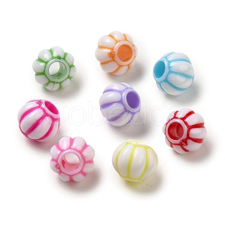 Opaque Acrylic European Beads OACR-E039-10-1