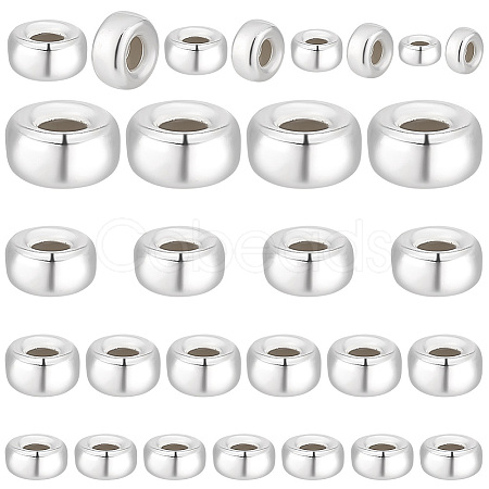 PandaHall Elite 35Pcs 4 Style 925 Sterling Silver Spacer Beads STER-PH0001-71-1