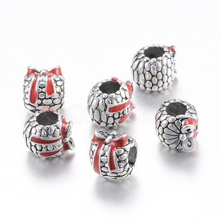 Alloy Enamel European Beads MPDL-T001-10A-1