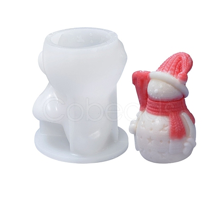 3D Christmas Snowman DIY Candle Silicone Statue Molds CAND-B002-06-1