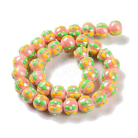 Handmade Porcelain Beads Strands PORC-L078-01J-1