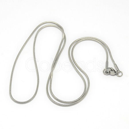Trendy Unisex 201 Stainless Steel Snake Chain Necklaces X-NJEW-L043-06P-1
