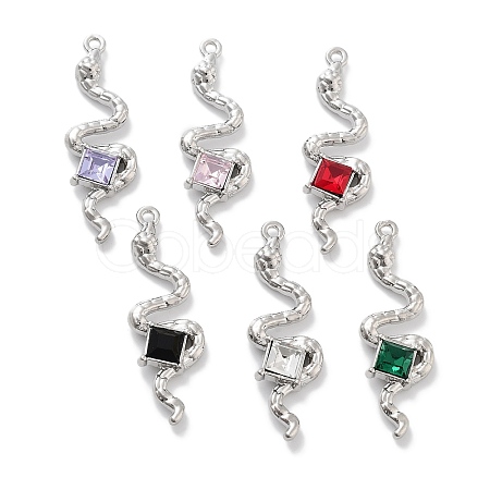 Rack Plating Alloy Rhinestone Pendants PALLOY-F311-22P-1