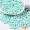 6/0 Opaque Baking Paint Glass Seed Beads, Teardrop, Light Cyan, 4.5~5x4x3~3.5mm, Hole: 0.9mm, about 5625Pcs/Pound