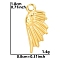 Stainless Steel Pendants, Wing Charm, Golden, 18x8mm