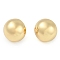 Rack Plating Half Round Brass Stud Earrings for Women, Long-Lasting Plated, Lead Free & Cadmium Free, Real 18K Gold Plated, 18mm