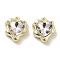 Rack Plating Alloy Rhinestone Charms, Lead Free & Cadmium Free & Nickel Free, Heart, Crystal, Golden, 13.5x11x5mm, Hole: 1.2mm