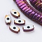 PVD Vacuum Plating Electroplate Non-magnetic Synthetic Hematite Beads Strands, Grade A, Oval, Purple Plated, 7.5x4x2mm, Hole: 1mm, about 200pcs/strand, 15.9 inch(40.5cm)