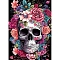 Halloween Skull Elements DIY Diamond Painting Kits, Including Resin Rhinestones, Diamond Sticky Pen, Tray Plate and Glue Clay, Colorful, 400x300mm