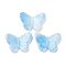 Transparent Acrylic Pendants, with Glitter, Butterfly, Light Sky Blue, 20x26x3mm, Hole: 1.4mm