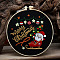 Christmas DIY Embroidery Kits, Including Embroidery Cloth & Thread, Needle, Embroidery Hoop, Instruction Sheet, Scissors, Santa Claus, 200mm