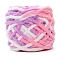 Soft Crocheting Polyester Yarn, Thick Knitting Yarn for Scarf, Bag, Cushion Making, Segment Dyed, Pink, 7mm, about 43.74 Yards(40m)/Skein