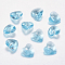 Faceted Glass Rhinestone Charms, Imitation Austrian Crystal, Heart, Aquamarine, 14x14x8mm, Hole: 1.6mm