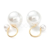 Plastic Imitation Pearl Cuff Earrings EJEW-G283-06-2