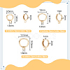  24Pcs 12 Styles Brass Huggie Hoop Earring Findings FIND-NB0004-54-2