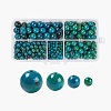 340Pcs 4 Sizes Synthetic Chrysocolla Beads G-LS0001-31-1