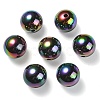 UV Plating Rainbow Iridescent Acrylic Beads PACR-E001-04B-2