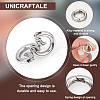 Unicraftale 4Pcs Smooth 304 Stainless Steel Spring Gate Rings STAS-UN0041-72-5