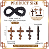  DIY Cross Pendant Necklace Making Kit WOOD-NB0002-09-2