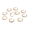 Brass Clear Cubic Zirconia Cuff Rings RJEW-B034-18-1