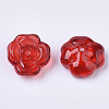 Transparent Spray Painted Glass Beads GLAA-T013-01-A03-2