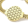 Hollow Lantern 304 Stainless Steel Link Twisted Chain Bracelets for Women BJEW-Q339-02G-2
