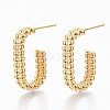 Brass Half Hoop Earrings KK-R117-018-NF-1