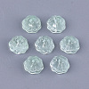 Transparent Spray Painted Glass Beads GLAA-S183-10D-1