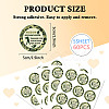 5 Sheets Round Dot PVC Waterproof Decorative Sticker Labels DIY-WH0481-12-2