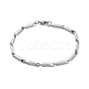 Unisex 304 Stainless Steel Bar Link Chain Bracelets BJEW-E372-05B-2