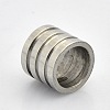 Big Hole Smooth Surface 304 Stainless Steel Beads Fit Rubber O Rings STAS-O048-06-2