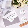 Waterproof PVC Wedding Round Stickers AJEW-WH0343-006-5