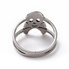 201 Stainless Steel Skull Finger Ring RJEW-J051-08P-3