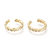 Brass Micro Pave Clear Cubic Zirconia Cuff Rings RJEW-I073-03G-2