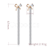 Eco-Friendly Brass Micro Pave Cubic Zirconia Dangle Stud Earring EJEW-EE0004-20GP-2