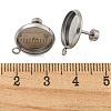 Tarnish Resistant 201 Stainless Steel Stud Earrings Findings STAS-K279-01D-P-3