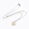 Brass Real Platinum Plated Cable Chains Pendant Necklaces NJEW-JN02259-04-1