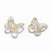 Transparent Spray Painted Glass Charms X-GLAA-T016-21C-2